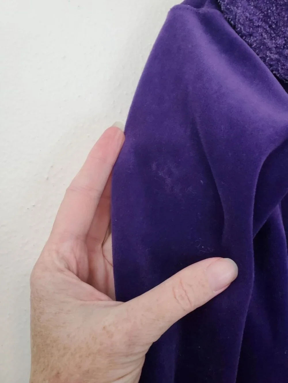 McKids vintage embroidered plush jacket, purple